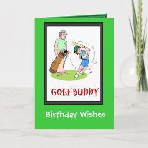 Golfen Verjaardagskaarten, Golf maatje Kaart