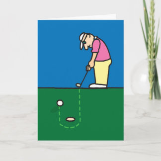 Golfen Wenskaart Kaart