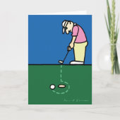 Golfen wenskaart kaart (Voorkant)