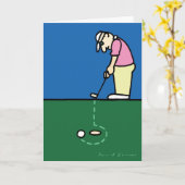 Golfen wenskaart kaart (Gele Bloem)