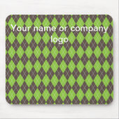 Golfend Argyll-groen muispad. Muismat (Voorkant)