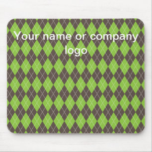 Golfend Argyll-groen muispad. Muismat