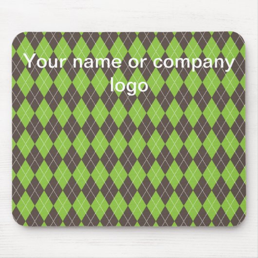 Golfend Argyll-groen muispad. Muismat (Voorkant)