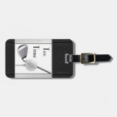 Golfend T-shirt Time Black Leather Afbeelding voor Bagagelabel (Voorkant horizontaal)