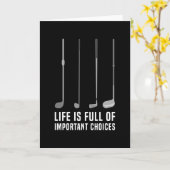 Golfend vol belangrijke keuzes Golf Kaart (Gele Bloem)