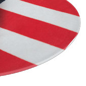 Golfende Amerikaanse Vlag Glas Snijplank – VS (Hoek)
