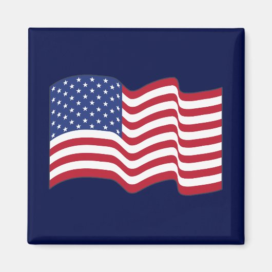 Golfende Amerikaanse Vlag Magneet Cadeau (Voorkant)