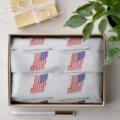 Golfende Amerikaanse vlag Tekening #1 Tissuepapier (Geschenk)