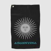 Golfende Argentijnse en Sol De Mayo jas/vlag Golfhanddoek (Voorkant)