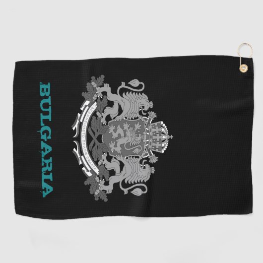 Golfende Bulgarije en Bulgaarse wapenschild/vlag Golfhanddoek (Horizontaal)