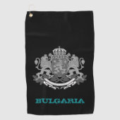 Golfende Bulgarije en Bulgaarse wapenschild/vlag Golfhanddoek (Voorkant)