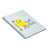Golfende Chick Text Notitieboek (Rechterzijde)