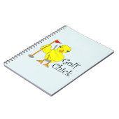 Golfende Chick Text Notitieboek (Linkerzijde)