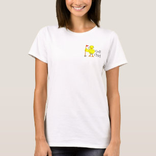 Golfende Chick Text T-shirt