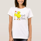 Golfende Chick Text T-shirt (Voorkant)