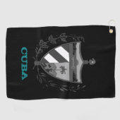 Golfende Cuba en Cubaanse wapenschild/vlag Golfhanddoek (Horizontaal)