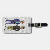 Golfende Giraffes 2 Bagagelabel (Voorkant horizontaal)