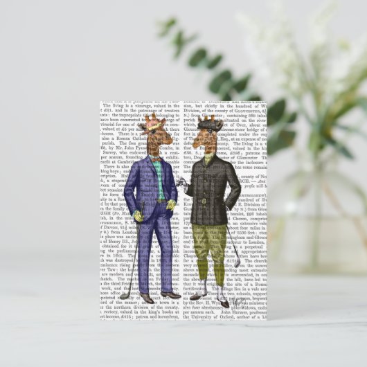 Golfende Giraffes 2 Briefkaart (Staand voorkant)