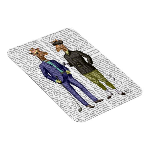 Golfende Giraffes 2 Magneet (Rechterzijde)