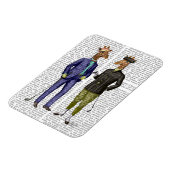 Golfende Giraffes 2 Magneet (Linkerzijde)