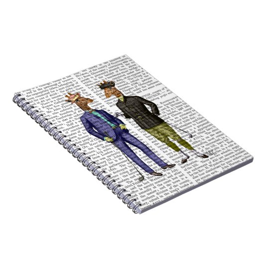 Golfende Giraffes 2 Notitieboek (Rechterzijde)