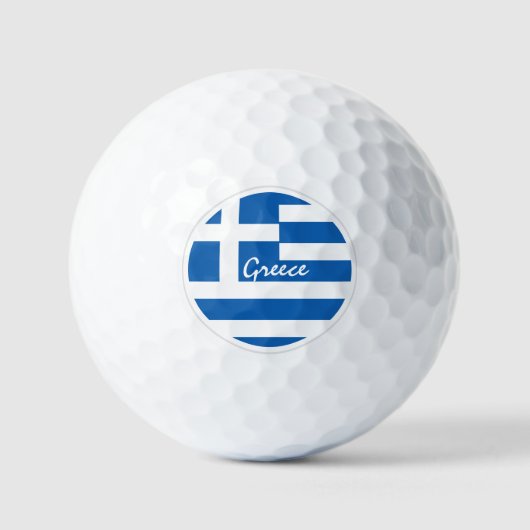Golfende Griekenland en Griekse vlag/Golfbal Golfballen (Voorkant)