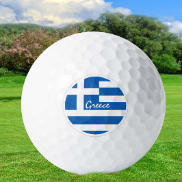 Golfende Griekenland en Griekse vlag/Golfbal Golfballen