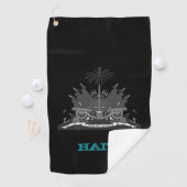 Golfende Haïti- en Haïtiaanse wapenschild/vlag Golfhanddoek (Insitu)