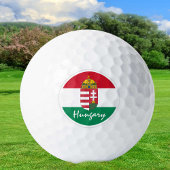 Golfende Hongarije en Hongaarse vlag/Golfbal Golfballen