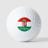 Golfende Hongarije en Hongaarse vlag/Golfbal Golfballen (Voorkant)