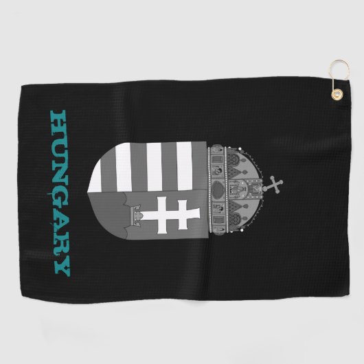 Golfende Hongarije en Hongaarse wapenschild/vlag Golfhanddoek (Horizontaal)