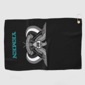 Golfende jemen en jemenitische wapenschild/vlag golfhanddoek (Horizontaal)