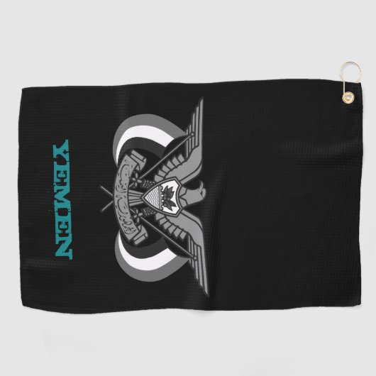 Golfende jemen en jemenitische wapenschild/vlag golfhanddoek (Horizontaal)