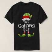 Golfende kerstfeest met de Elf-groep Funny Pajama T-shirt (Design voorkant)