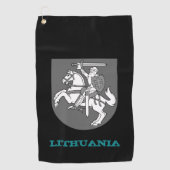 Golfende Litouwse en Litouwse wapenschild / vlag Golfhanddoek (Voorkant)