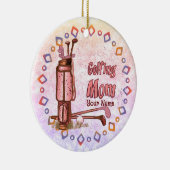 Golfende mam golf keramisch ornament (Rechts)