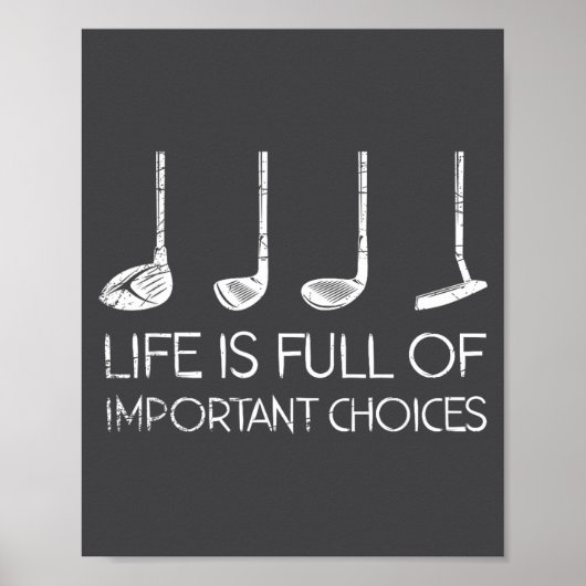 Golfende Mannen Srts Grappige Golfer Golf Poster (Voorkant)