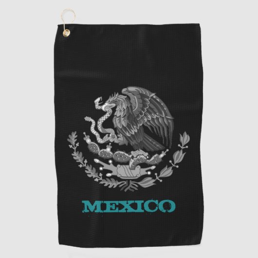 Golfende Mexicaanse en Mexicaanse adelmantel Golfhanddoek (Voorkant)