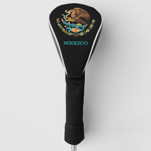 Golfende Mexicaanse en Mexicaanse adelmantel Golfheadcover (Voorkant)