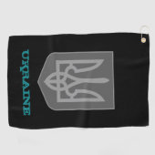 Golfende Oekraïnse wapenschild/vlag Golfhanddoek (Horizontaal)