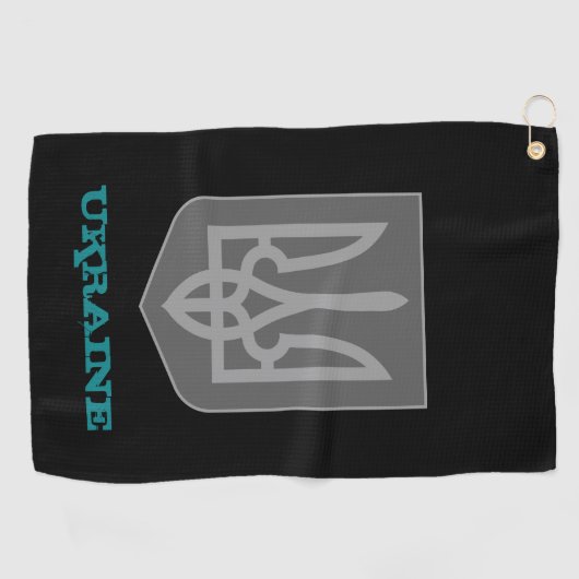 Golfende Oekraïnse wapenschild/vlag Golfhanddoek (Horizontaal)