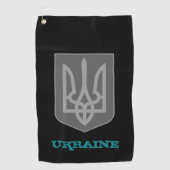Golfende Oekraïnse wapenschild/vlag Golfhanddoek (Voorkant)