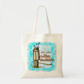 Golfende oma tote bag (Voorkant)