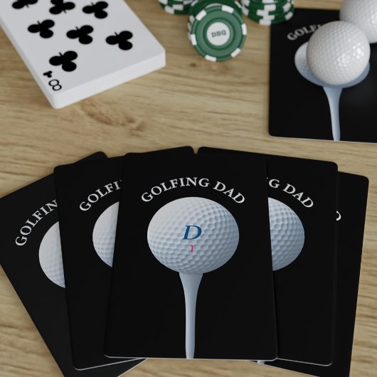 Golfende pa die van Monogram Golfer's Black trekt Pokerkaarten