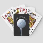 Golfende pa die van Monogram Golfer's Black trekt Pokerkaarten (Achterkant)