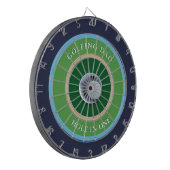 Golfende pap Hole in één Golfers Dartbord (Voorkant Links)