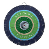 Golfende Papa Hole In One Golfers Dartbord (Voorkant)