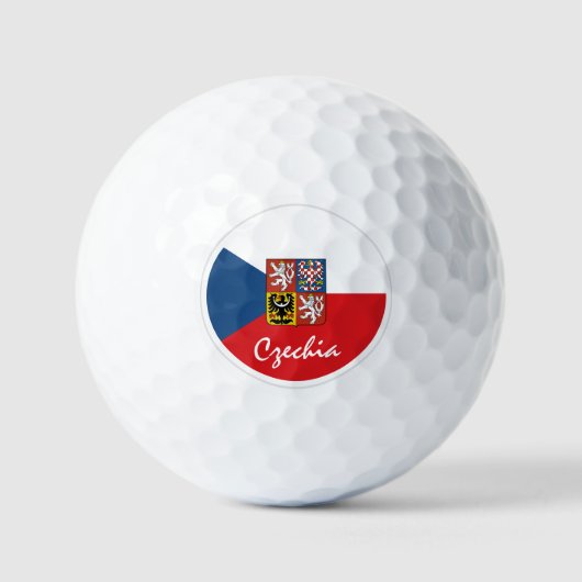 Golfende Tsjechen en Tsjechische Republiek Vlag/Go Golfballen (Voorkant)