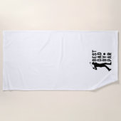 Golfende Vader Funny Golfer Beste Vader Door Par G Strandlaken (Voorkant)