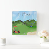 Golfende Vaderdag wandklok (Huis)